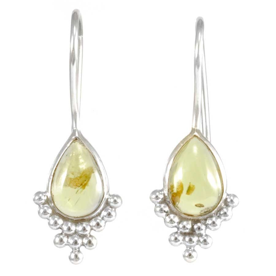 Gemstone and Silver Drop Earrings - Silver Jewellery - Boutique Nirvana