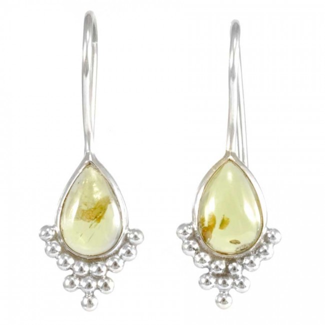 Gemstone and Silver Drop Earrings - Silver Jewellery - Boutique Nirvana
