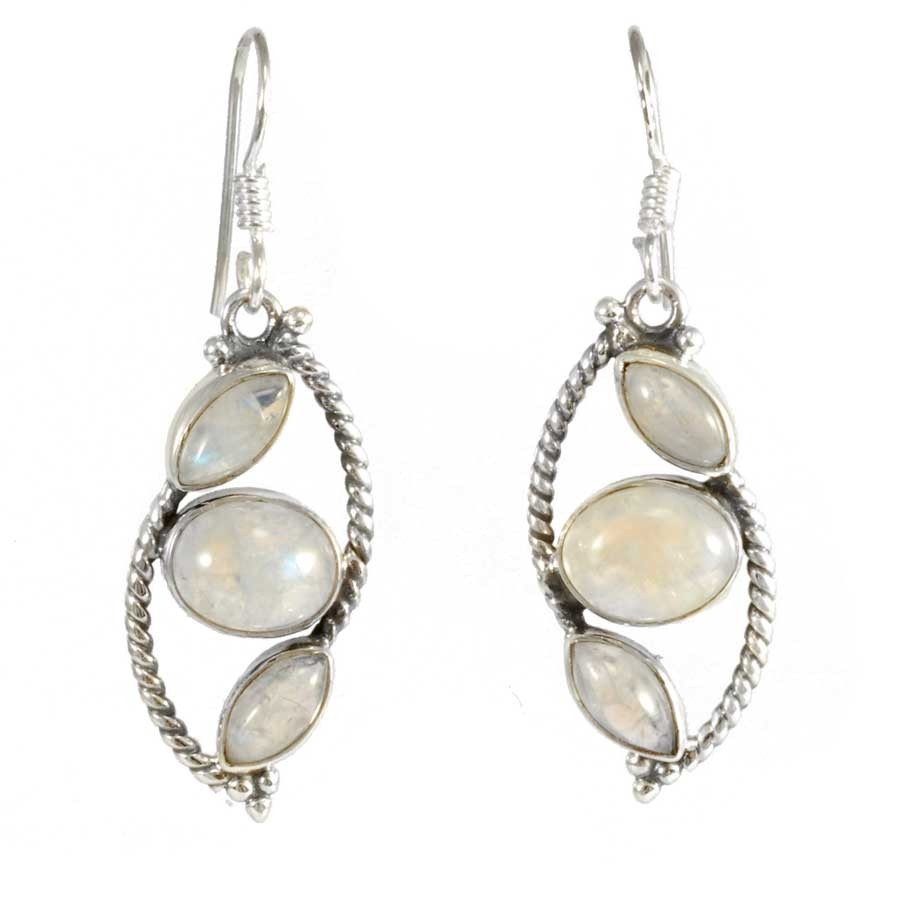 Unique Lozenge Earrings - Silver Jewellery - Boutique Nirvana