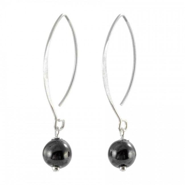 Silver Swan Neck Gemstone Earrings - Silver Jewellery - Boutique Nirvana