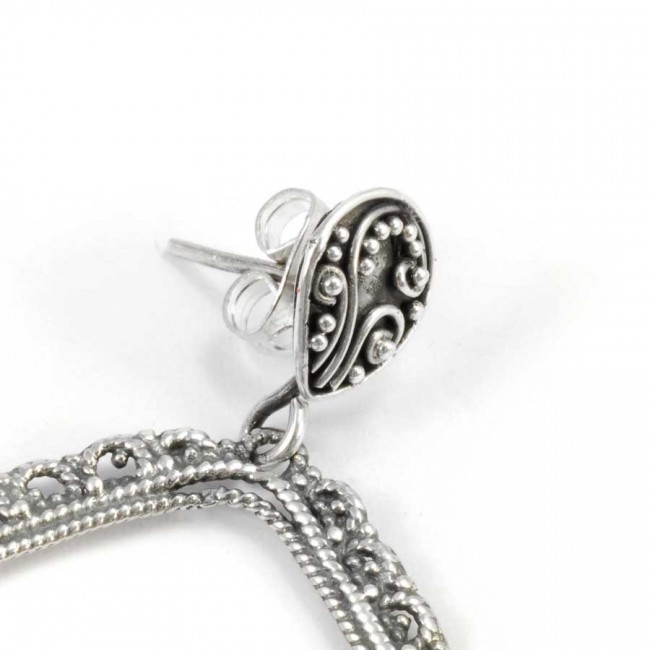 Boucles d'Oreilles Goutes en Argent Filigrane - BIJOUX ARGENT - Boutique Nirvana