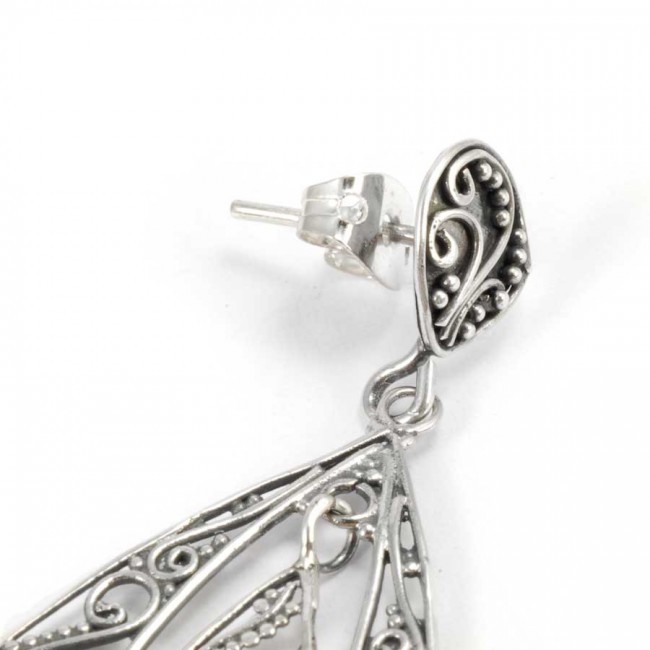 Sterling Silver Filigree Earrings - 0 - Boutique Nirvana
