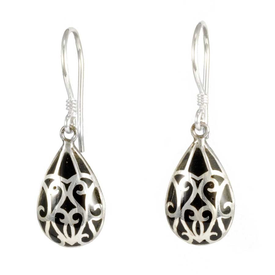Boucles d'oreilles gouttes émaillées - BIJOUX ARGENT - Boutique Nirvana