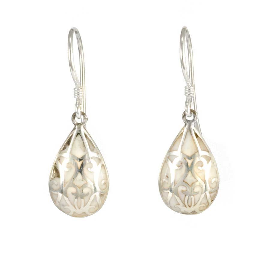 Silver Earrings with Colour Drop - Silver Jewellery - Boutique Nirvana