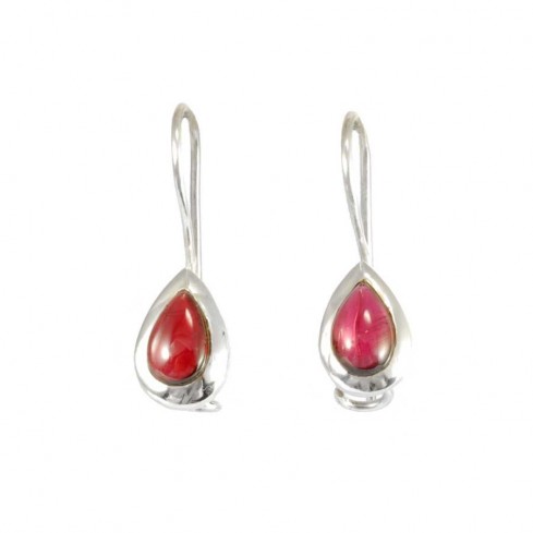 Classic Teardrop Stone Earrings - Silver Jewellery - Boutique Nirvana 2