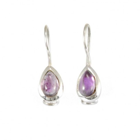 Classic Teardrop Stone Earrings - Silver Jewellery - Boutique Nirvana