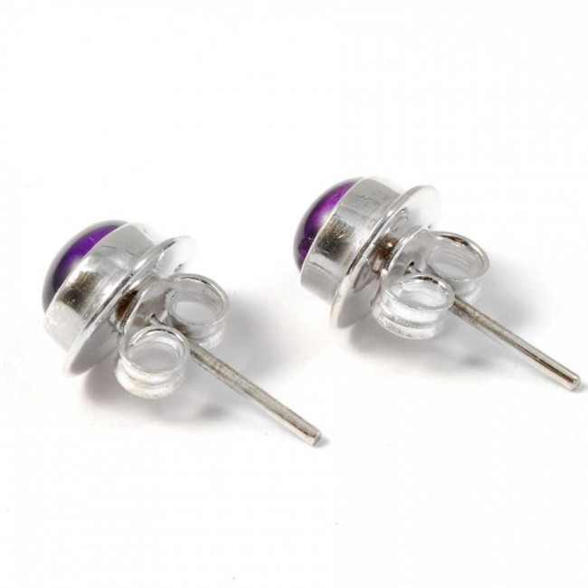 Teardrop Indian Gemstone Studs - Silver Jewellery - Boutique Nirvana