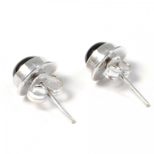 Boucles d'oreille pierre en goutte avec contour d'argent - BIJOUX ARGENT - Boutique Nirvana