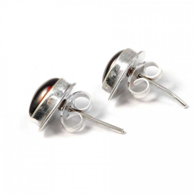 Teardrop Indian Gemstone Studs - Silver Jewellery - Boutique Nirvana