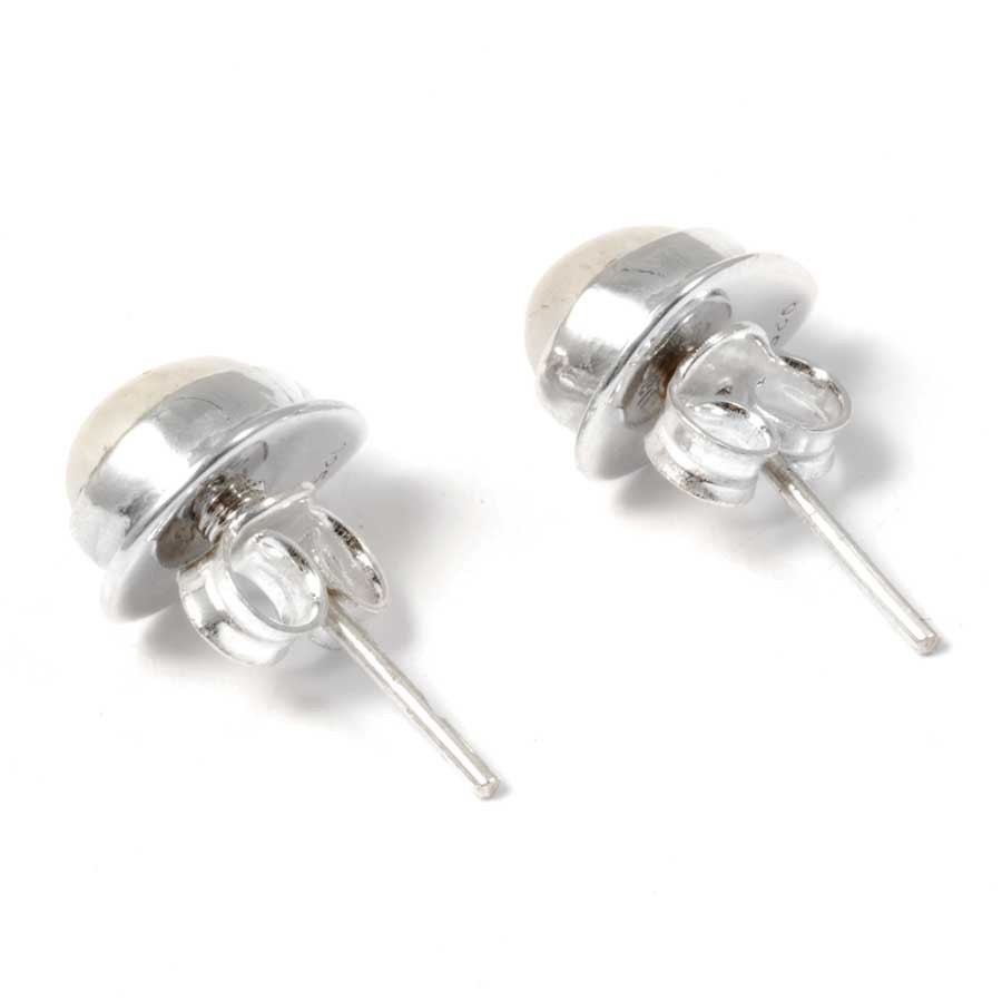 Teardrop Indian Gemstone Studs - Silver Jewellery - Boutique Nirvana