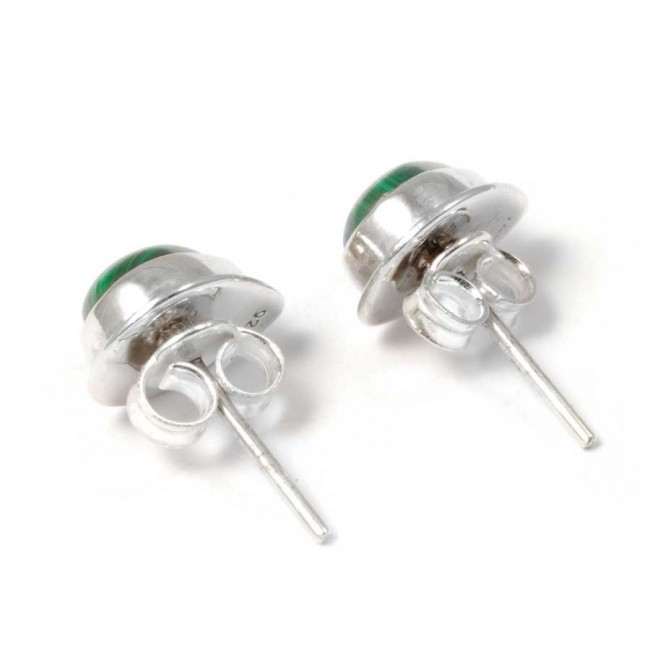 Boucles d'oreille pierre en goutte avec contour d'argent - BIJOUX ARGENT - Boutique Nirvana