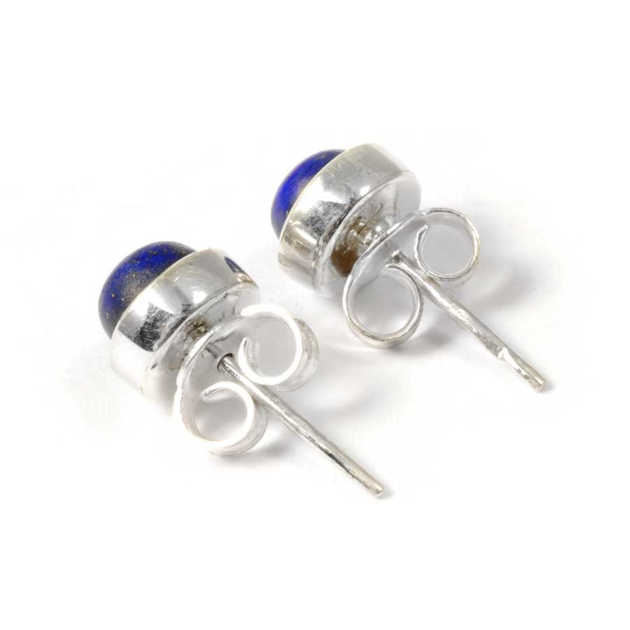 Round Indian Gemstone Studs - Silver Jewellery - Boutique Nirvana