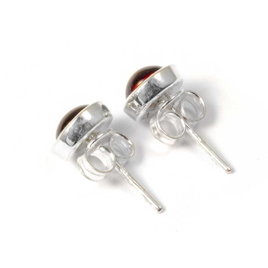Round Indian Gemstone Studs - Silver Jewellery - Boutique Nirvana