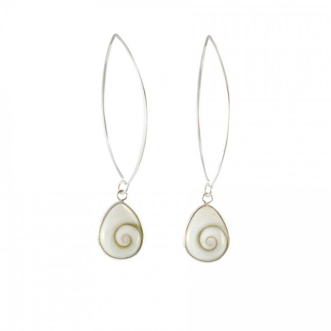 Eye of St Lucia Earrings with Silver Ear Wire - Silver Jewellery - Boutique Nirvana