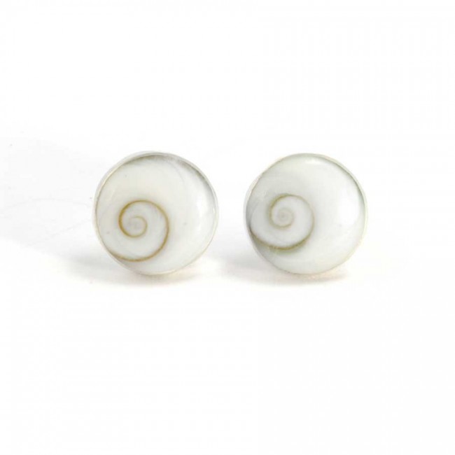 Boucles d'oreilles clou d'argent avec Ste Lucie - BIJOUX ARGENT - Boutique Nirvana