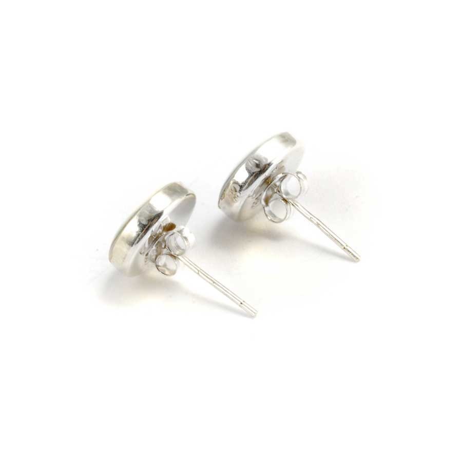 Boucles d'oreilles clou d'argent avec Ste Lucie - BIJOUX ARGENT - Boutique Nirvana