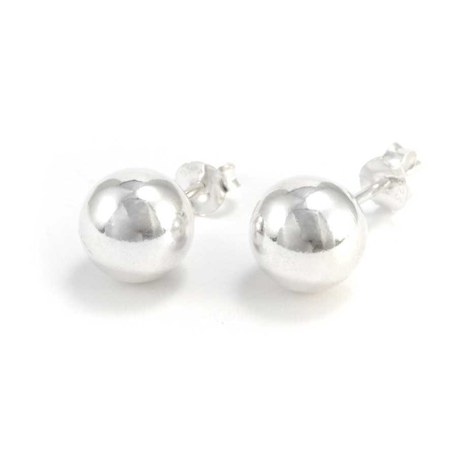 Boucles d'oreilles clou d'argent avec boule - BIJOUX ARGENT - Boutique Nirvana