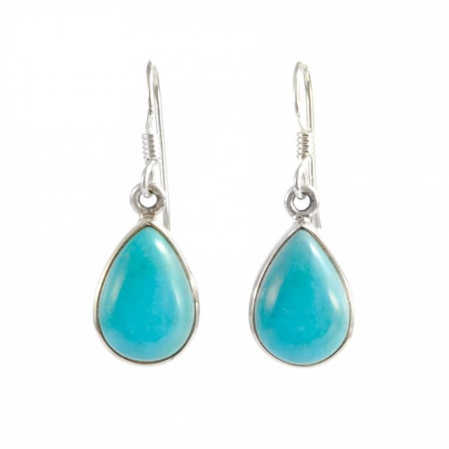 Colourful Natural Stone Drop Earrings - Silver Jewellery - Boutique Nirvana