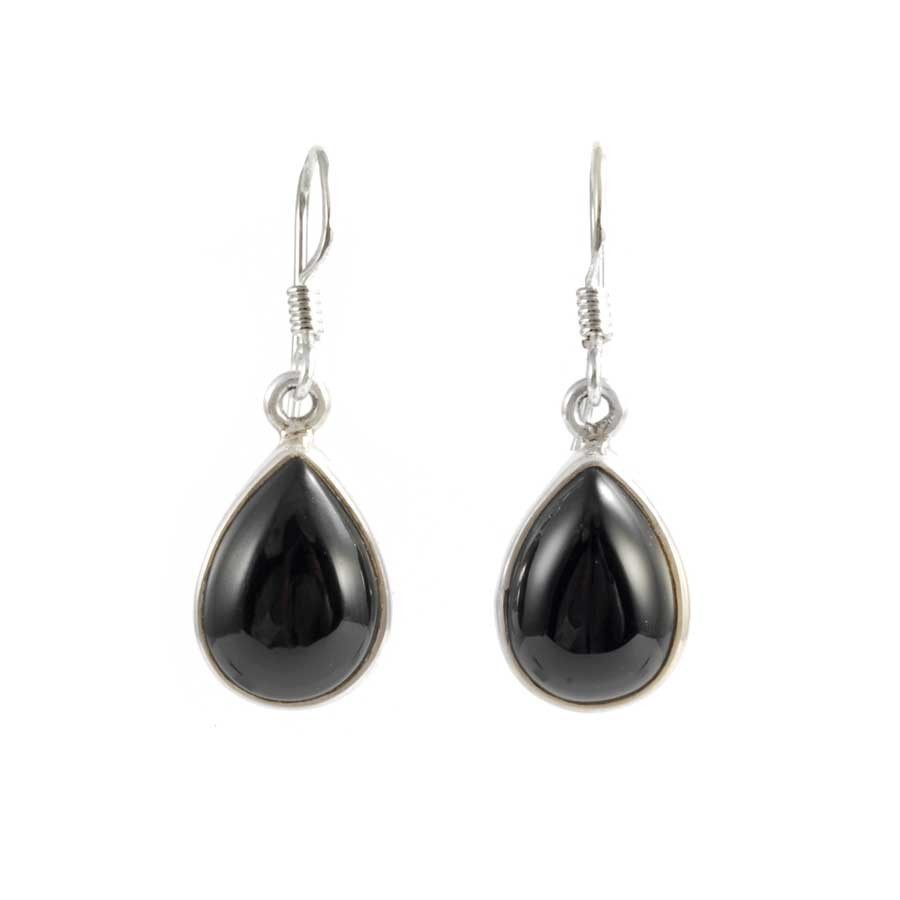 Boucles d'oreilles en argent gouttes avec pierre - BIJOUX ARGENT - Boutique Nirvana