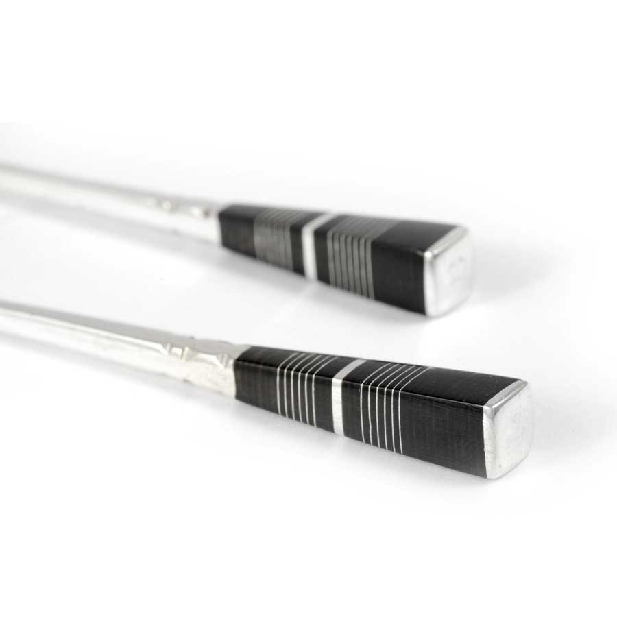 Long Silver and Ebony Tuareg Earring Range - Silver Jewellery - Boutique Nirvana