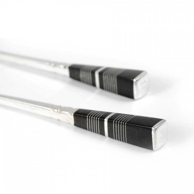 Long Silver and Ebony Tuareg Earring Range - Silver Jewellery - Boutique Nirvana