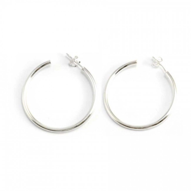 Créoles en argent I - Silver Jewellery - Boutique Nirvana