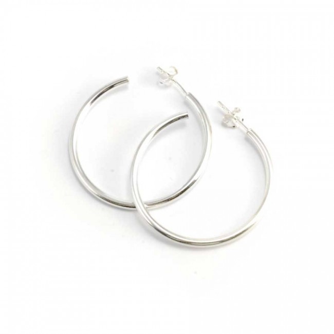Créoles en argent I - Silver Jewellery - Boutique Nirvana