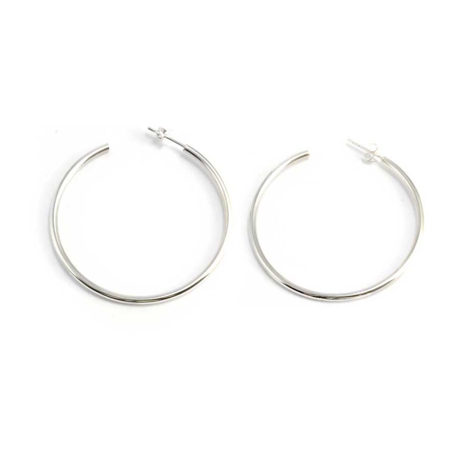Créoles en argent Ø 5 cm - 0 - Boutique Nirvana