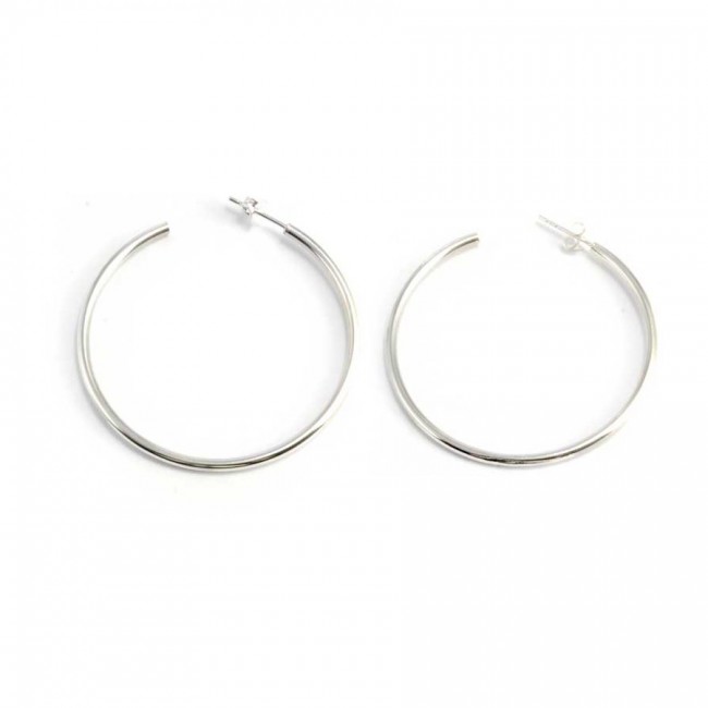 Créoles en argent Ø 5 cm - 0 - Boutique Nirvana