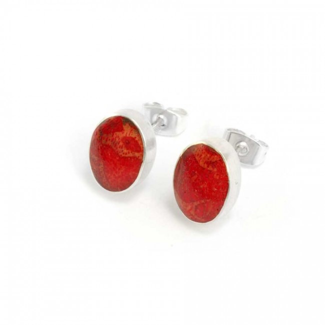 Boucles d'oreilles argent clou ovales - BIJOUX ARGENT - Boutique Nirvana