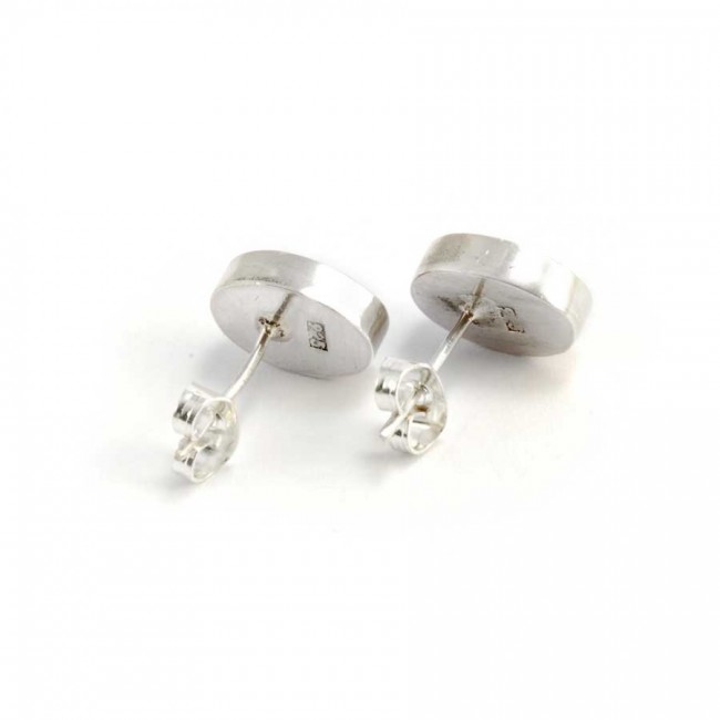 Boucles d'oreilles argent clou ovales - BIJOUX ARGENT - Boutique Nirvana