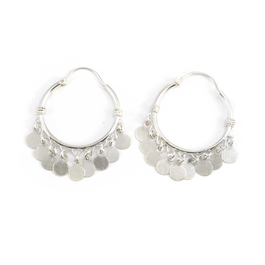 Medium Bohemian Silver Hoops - 0 - Boutique Nirvana