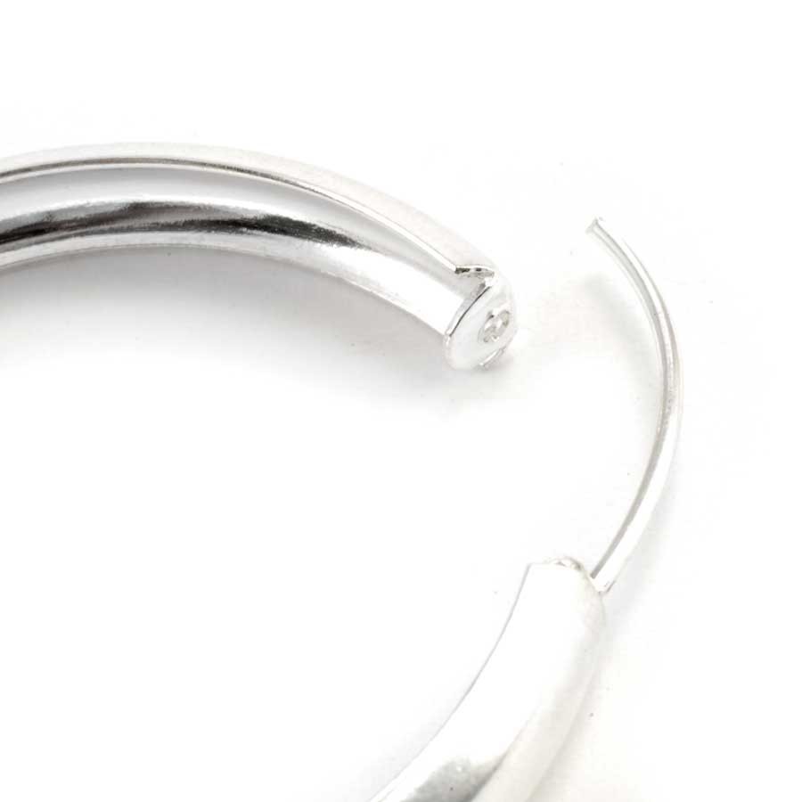 Créoles larges en argent - Silver Jewellery - Boutique Nirvana