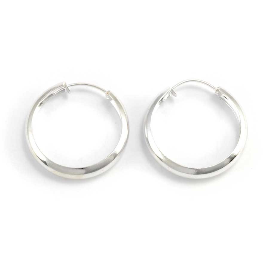 Créoles larges en argent - Silver Jewellery - Boutique Nirvana