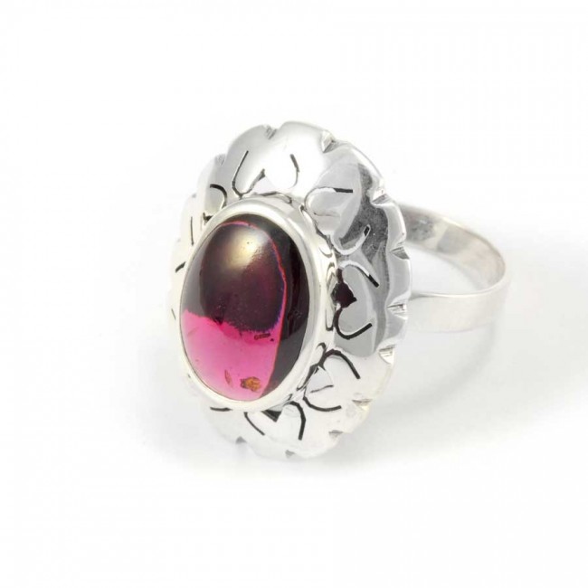 Bague réglable pierre contour argent - BIJOUX ARGENT - Boutique Nirvana