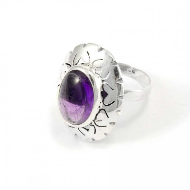 Indonesian Silver and Gemstone Adjustable Ring - Silver Jewellery - Boutique Nirvana