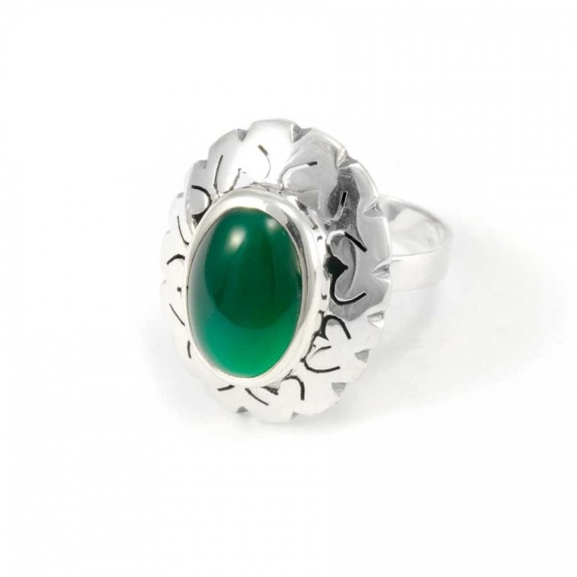 Indonesian Silver and Gemstone Adjustable Ring - Silver Jewellery - Boutique Nirvana