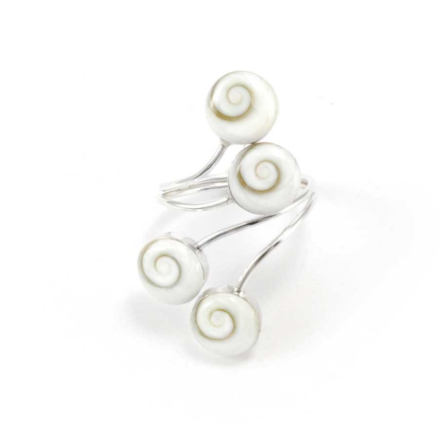 Contemporary Eye of St Lucia Adjustable Ring - Silver Jewellery - Boutique Nirvana