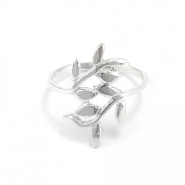 Sterling Silver Leaf Ring - Silver Jewellery - Boutique Nirvana