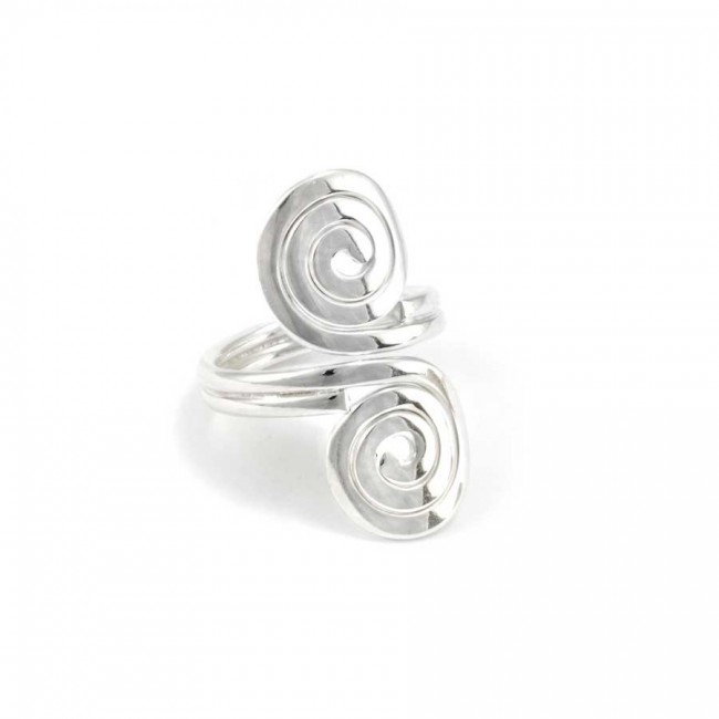 Bague argent longue 2 spirales - BIJOUX ARGENT - Boutique Nirvana