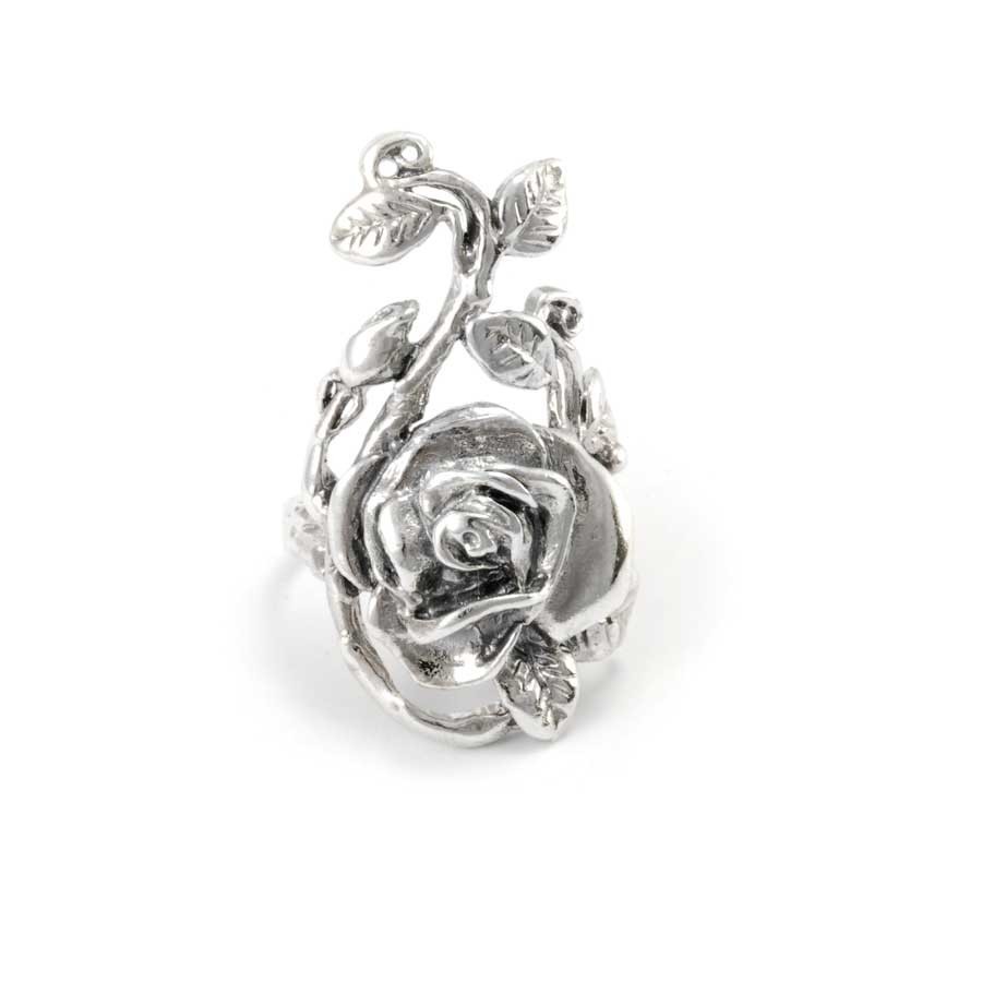 Silver Trailing Rose Ring - Silver Jewellery - Boutique Nirvana