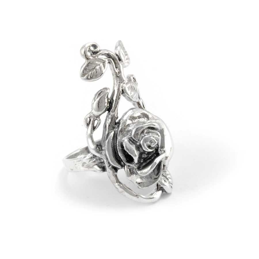Silver Trailing Rose Ring - Silver Jewellery - Boutique Nirvana
