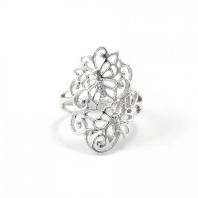 Bague longue ajourée Libellules en argent - Accueil - Boutique Nirvana