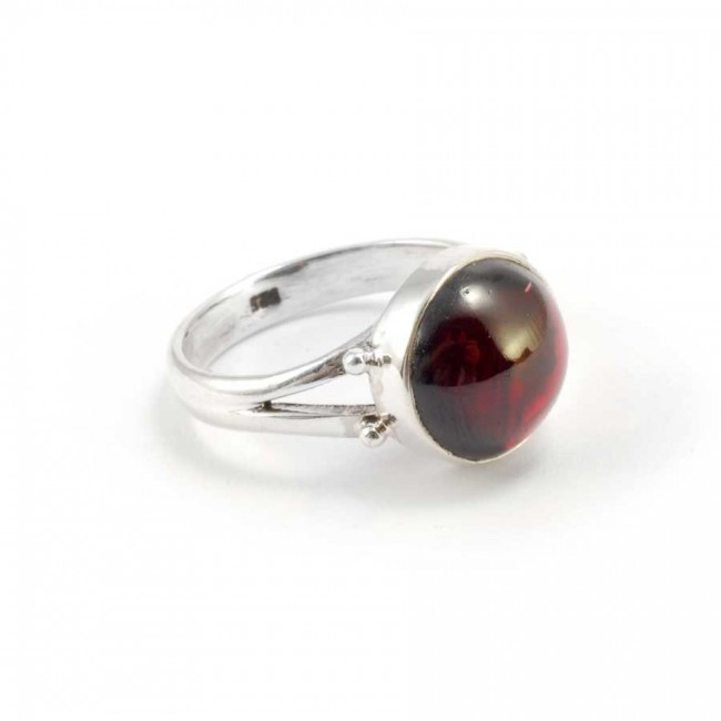Sterling Silver and Round Stone Ring - Silver Jewellery - Boutique Nirvana