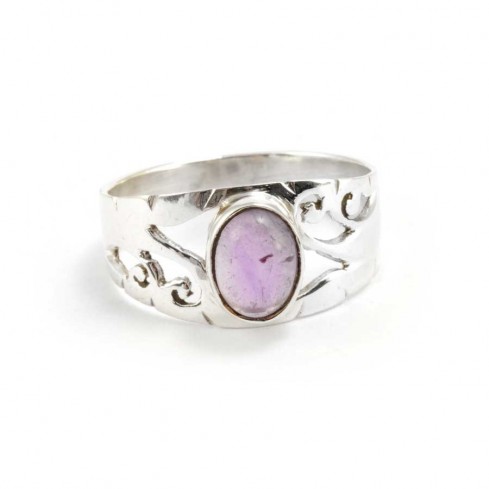 Ornate Sterling Silver & Natural Stone Ring - Silver Jewellery - Boutique Nirvana 2