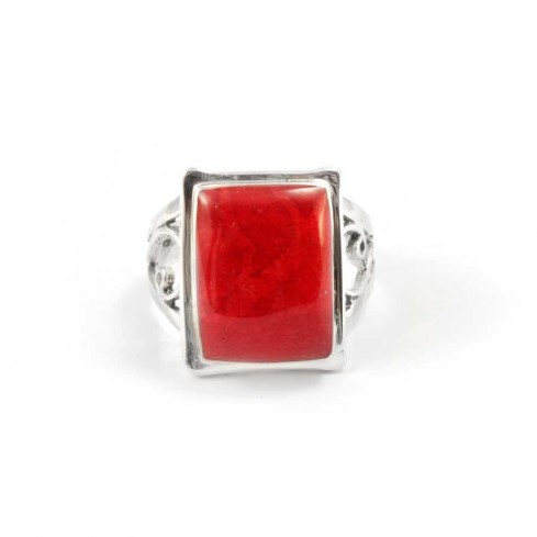 Bague argent pierre rectangulaire - BIJOUX ARGENT - Boutique Nirvana 2