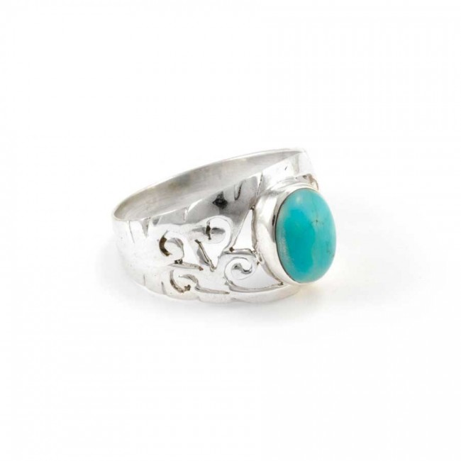 Bague argent ajourée fine pierre - Silver Jewellery - Boutique Nirvana