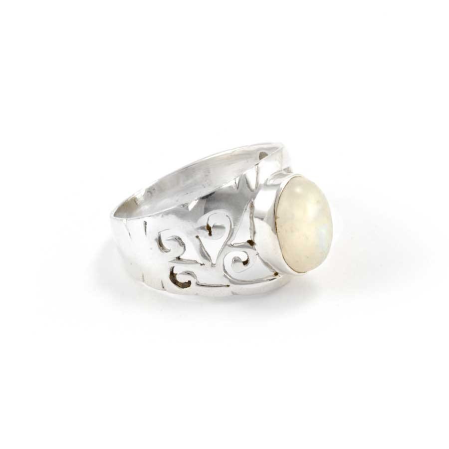 Bague argent Kochi ajourée fine pierre - BIJOUX ARGENT - Boutique Nirvana