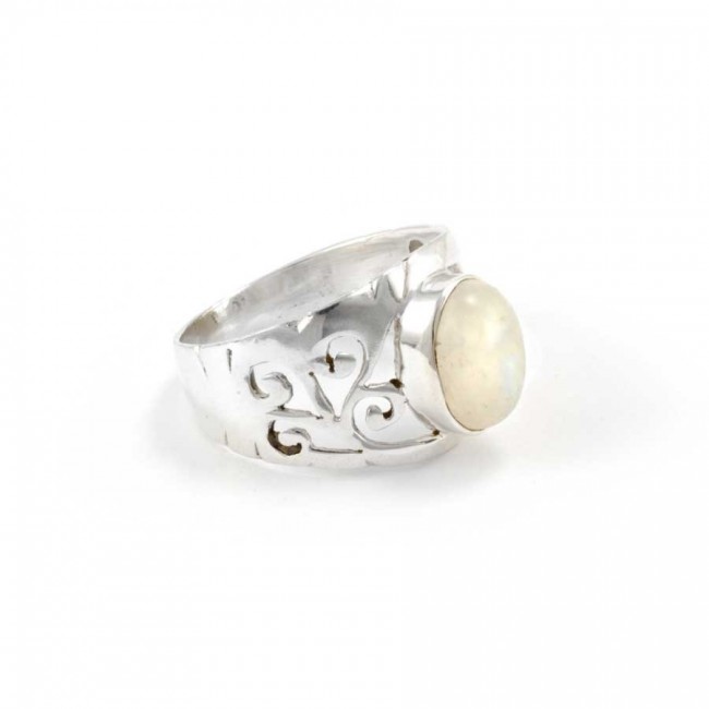 Bague argent Kochi ajourée fine pierre - BIJOUX ARGENT - Boutique Nirvana