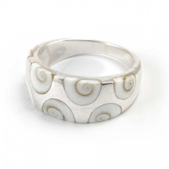 Bague argent oeil de Ste Lucie incrustée - BIJOUX ARGENT - Boutique Nirvana